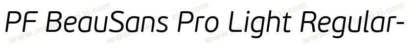 PF BeauSans Pro Light Regular字体转换